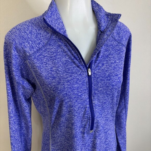 Athleta Running Wild 3.0 Half-Zip Pullover Small Heather Purple Long Sleeve - Picture 3 of 12